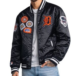 NWT Pro Standard Detroit Tigers DIY Pick Stitch Men’s Rib Satin Jacket Size L